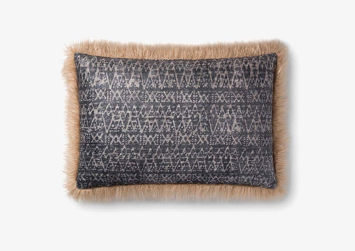 Blue/Grey Fur Pillow