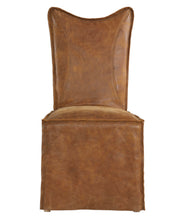Load image into Gallery viewer, Leather Slip Covered Dining Chair