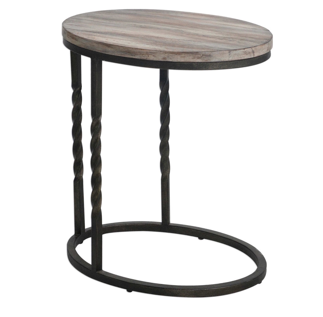 Iron/Wood Accent Table