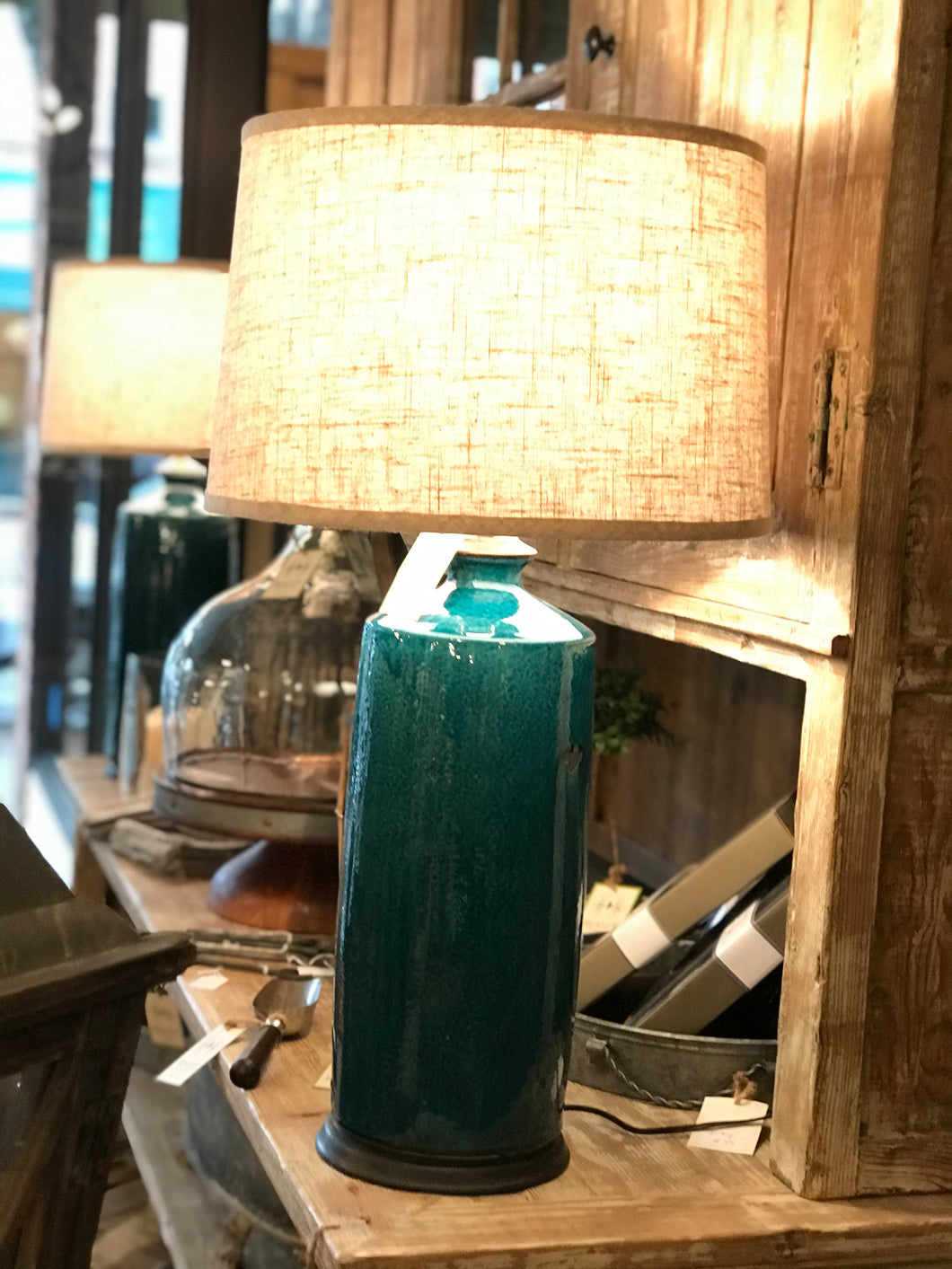 Pair of Turquoise Lamps