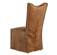Load image into Gallery viewer, Leather Slip Covered Dining Chair